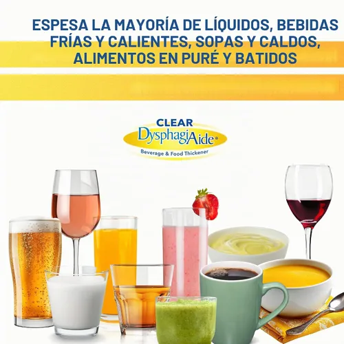 Vista 5 de Espesante DysphagiAide transparente diseñado para todos los niveles de grosor IDDSI (180)