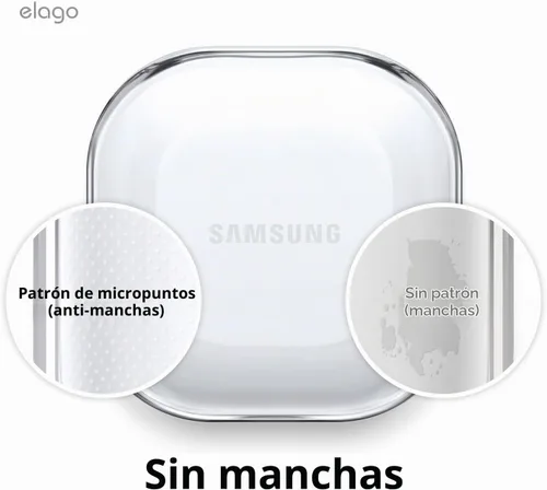 Vista 3 de elago Funda transparente compatible con Samsung Galaxy Buds FE (2023), material de TPU de alta calidad, recortes precisos, protección contra caídas