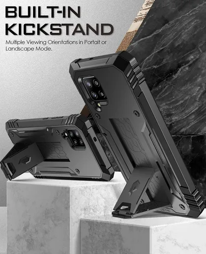 Vista 3 de Poetic Revolution - Funda para Samsung Galaxy A42 5G, protector de pantalla integrado funciona con identificación de huellas dactilares, carcasa