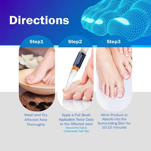 Vista 4 de Bolígrafo antifúngico para uñas, bolígrafo para hongos de las uñas de los pies, tratamiento para hongos de las uñas para uñas de los pies