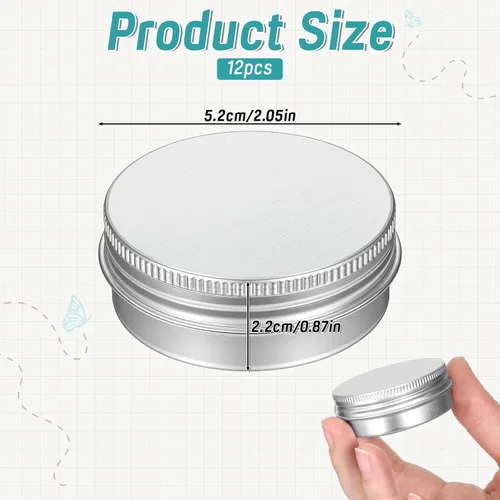 Vista 2 de Paquete de 12 latas de aluminio con tapa, contenedores de lata