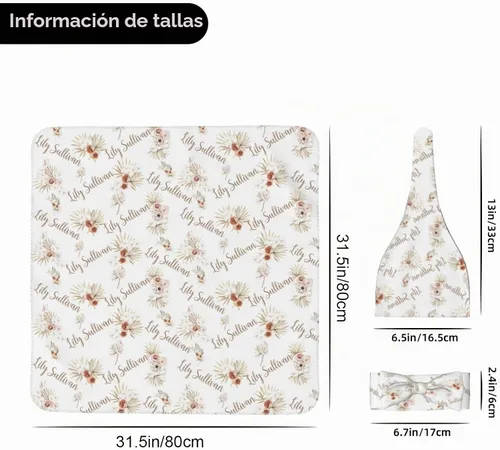 Vista 9 de Mantas de bebé personalizadas: diseños personalizados para niñas y niños, regalos perfectos