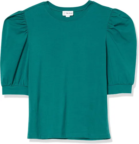 Vista 6 de The Drop Women's Mariko Puff-Sleeve Crew-Neck Stretch Jersey T-Shirt