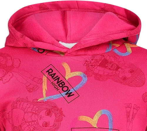 Vista 3 de Rainbow High Girls Hooded Sweatshirt and Legging Set for Little and Big Kids PinkGrey