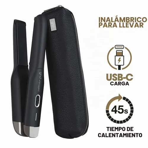 Vista 5 de ghd Estilizador desenchufado: plancha plana inalámbrica de 1 pulgada Negro