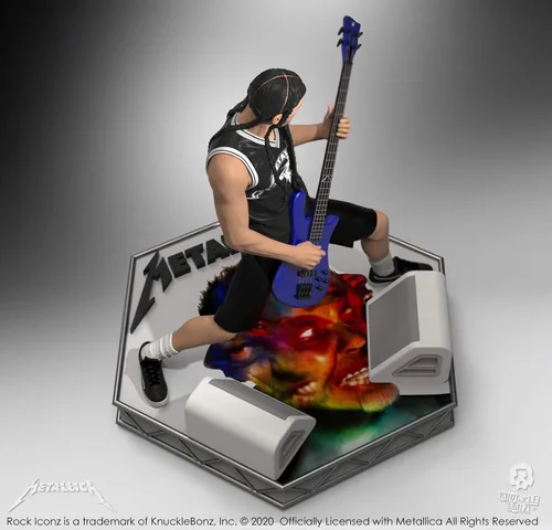 Vista 3 de Knucklebonz - Estatua coleccionable de edición limitada de Robert Trujillo (Metallica) (solo 3000 creados) - Rock Iconz, con licencia
