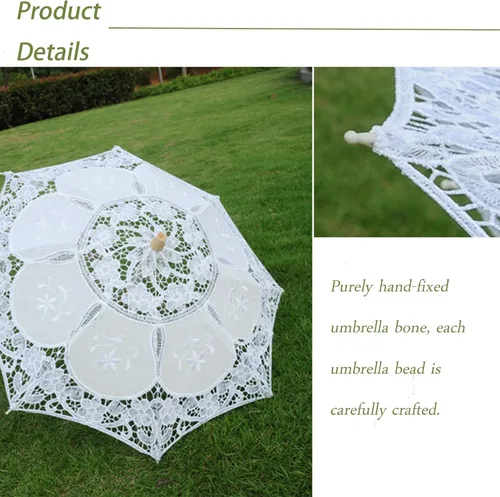 Vista 3 de Paraguas de encaje negro, sombrilla plegable de encaje hecho a mano, para boda, novia, para mujeres, decoración de fiesta, baile y fotografía