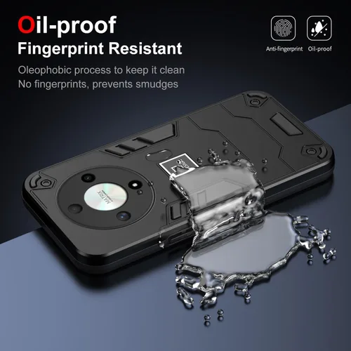 Vista 3 de Funda para teléfono compatible con Honor Magic5 Lite, compatible con Honor X9a RMO-NX1 / X40 5G RMO-AN00 funda protectora de doble capa a prueba