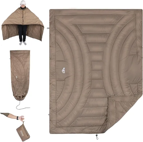 Vista 16 de iClimb - Manta de camping ultraligera y compacta con aislamiento Thinsulate 3M