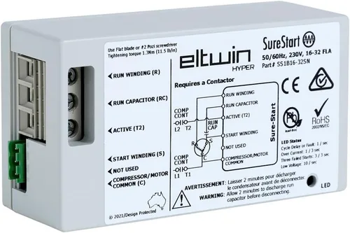 Vista 4 de Arrancador suave para acondicionadores de aire HVAC residenciales de 3.5 toneladas y menos SS1B08-16SN