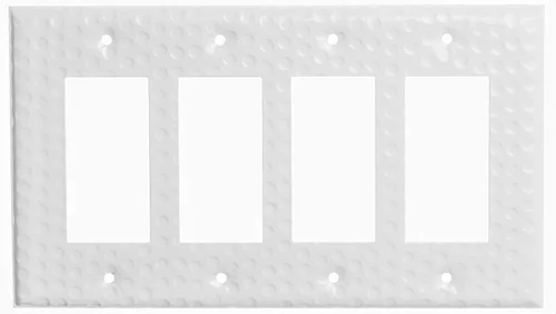 Vista 15 de Monarch Abode placa de pared basculante de una banda, placa de pared de cobre puro martillado a mano para un solo interruptor, cubierta decorativa