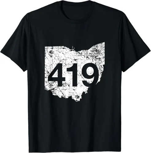 Vista 2 de Toledo Ashland Lima Código de área 419Camisa, Ohio regalo, niños 12, Azul Royal
