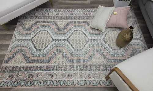 Vista 3 de Rugs America Hailey HY10A Heath - Alfombra vintage de transición de 8 x 10 pies