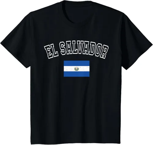 Vista 44 de Camiseta vintage con diseño de la bandera de El Salvador