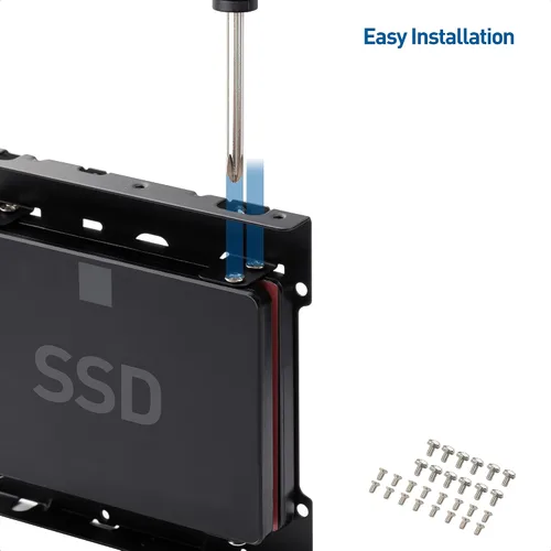 Vista 3 de Cable Matters Paquete de 2 adaptadores de disco duro de 2.5 a 3.5 para SSD Kit de soporte de montaje dual SSD, adaptador 3.5 a 2.5, incluye