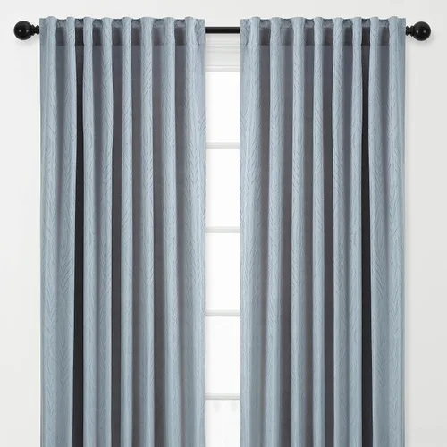 Vista 16 de Chanasya - Paneles de cortina con textura en relieve para sala de estar, dormitorio, ventana, patio, oficina, sala de estar. Cortinas para oscurecer