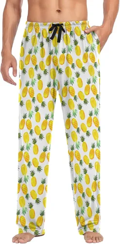 Vista 4 de Pantalones de pijama de piel de serpiente, pantalones de descanso para hombre, pantalones de pijama súper suaves con bolsillos con cordón
