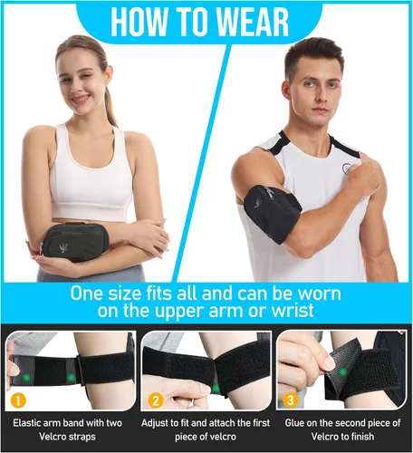 Vista 6 de HiRui Soporte universal cómodo para teléfono, pulsera ajustable para ejercicio, compatible con iPhone 17/16/15/14/Plus/Pro Samsung Galaxy todos