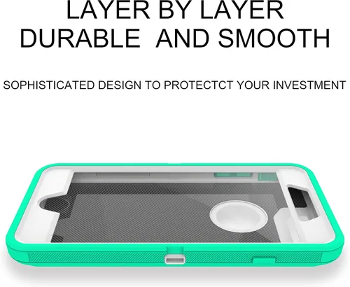 Vista 7 de Mgx Funda resistente para iPhone 8 Plus [protector de pantalla integrado] y funda de defensa de triple capa a prueba de golpes a prueba de caídas