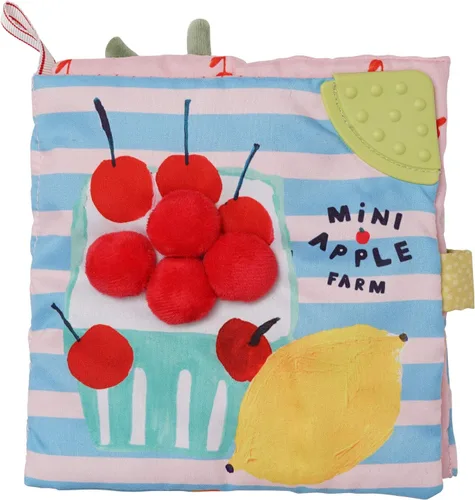 Vista 10 de Manhattan Toy Libro de actividades suave con temática de llama para bebés con chirriador, papel arrugado y espejo seguro para bebés, pequeño
