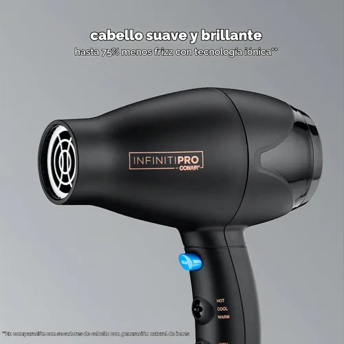 Vista 4 de INFINITIPRO by Conair - Secador de pelo de viaje, potente mini compacto, ligero, profesional con motor de CA (paquete de 4)