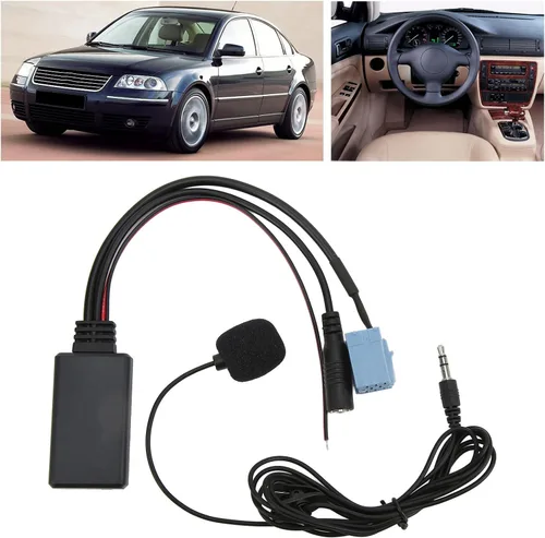Vista 2 de Tbest Cable estéreo Bluetooth5.0 Aux in 0.138 in Jack Iso 7 607 897 093 Terminales de reemplazo de micrófono manos libres y arneses de cableado