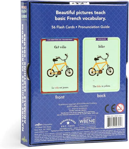 Vista 3 de eeBoo - Tarjetas de vocabulario francés, juego de estudio multilingüe, a