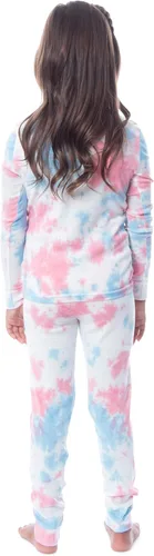 Vista 3 de INTIMO Barbie - Conjunto de pijama de 2 piezas para niña, diseño de princesa y unicornio, Multi colorido, 8