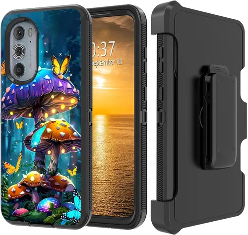 Vista 92 de Funda para Moto G Stylus 5G 2023 con funda de clip para cinturón y soporte, resistente de doble capa, resistente a prueba de golpes, para Motorola