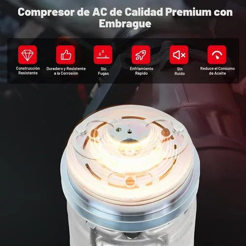 Vista 4 de CCIYU Compresor de CA con embrague para Mitsubishi L200 2.5L 2008