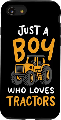 Vista 8 de iPhone XS Max Just A Boy Who Loves Tractors Farmer Estuche de regalo de cumpleaños