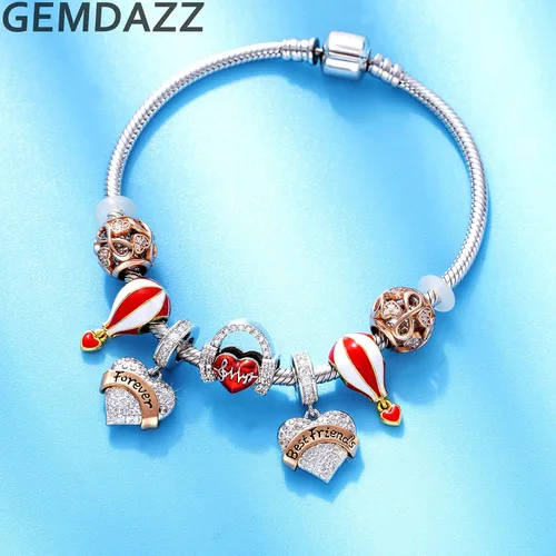 Vista 4 de GEMDAZZ Abalorio de plata de ley 925 para madre, padre, hija, hijo, hermana, nana, esposa, marido, abuela, amiga, madrina, hija, ahijada, cuentas