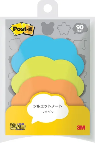 Vista 16 de Post-it SSS-YA2 Notas adhesivas fuertes, diseño de silueta, hortensia 2.7 x 2.7 pulgadas (2.717 x 2.717 in), 30 hojas x 3 almohadillas