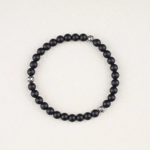 Vista 4 de GAVU Pulsera de cristal con cuentas de piedra Fleur De Lis