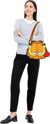Vista 7 de Garfield Sticking Tongue Out Naranja - Bolso cruzado de 10 pulgadas