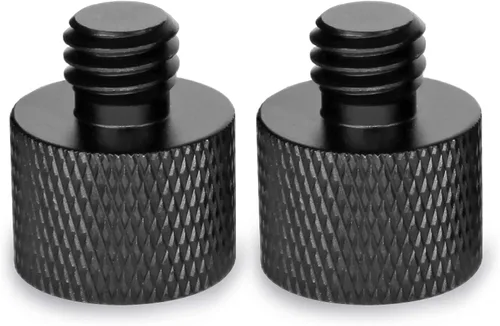 Vista 10 de Adaptador de 5/8 a 1/4, adaptador de rosca de micrófono de 5/8 pulgadas hembra a 1/4 pulgadas macho para soporte de micrófono, monitor de cámara