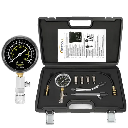 Vista 11 de BETOOLL HW0130 8pcs Kit de comprobador de compresión de cilindro de motor de gasolina medidor de herramienta automotriz