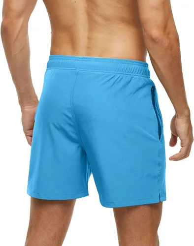 Vista 4 de Traje de baño para hombre, para gimnasio, atletismo, entrenamiento, correr, deportes, golf, descanso, ropa casual de verano y playa
