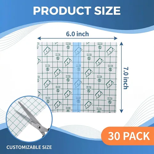 Vista 2 de 30 pieces 6x7 inch Ab Shaping Tape - Invisible transparent abdominal lifting tape, suitable for flat abdomen and apron abdomen