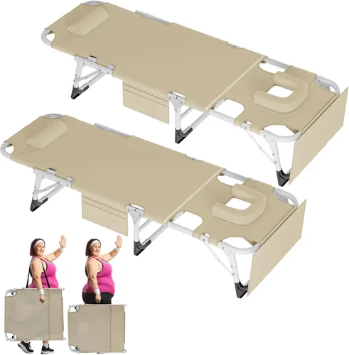 Vista 26 de ABORON - Silla de bronceado 3 en 1 extragrande con tapete y reposabrazos, tumbonas plegables resistentes, 5 posiciones para exteriores, para playa