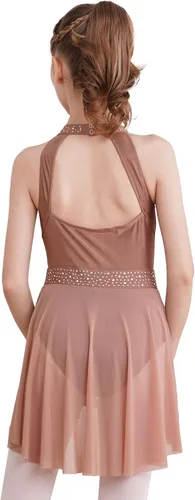 Vista 36 de CHICTRY Kids Girls Sparkly Rhinestone Ballet Gymnastics Leotards Modern Lyrical Dance Costume