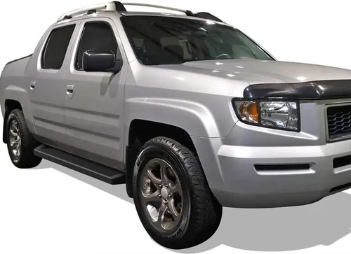 Vista 2 de APS Estribos negros estilo compatible con Honda Ridgeline 2006-2014 Crew Cab (barras nerf barras laterales escalones laterales)