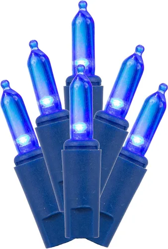 Vista 9 de Vickerman 50 LED luz blanca cálida Dura-Lit en cable negro, 37' cadena de luz de Navidad