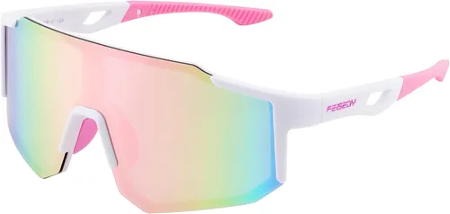 Vista 14 de FEISEDY Gafas de sol deportivas para hombres, mujeres y adolescentes - Béisbol, ciclismo, ciclismo UV400 protección B2388