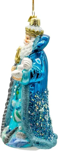 Vista 4 de Kurt Adler Bellissimo - Adorno de cristal bajo el mar de Papá Noel (7 pulgadas)