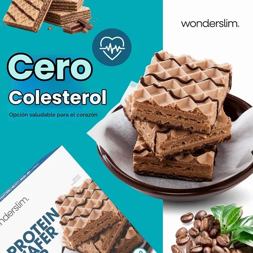 Vista 5 de WonderSlim Barra de bocadillos de oblea de proteínas, chocolate, 210 calorías, 0.53 oz de proteína, 0 mg de colesterol (5 unidades)