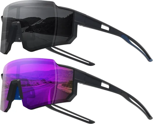 Vista 9 de STORYCOAST Lentes de sol deportivos polarizados para hombres y mujeres, para conducir, pesca, ciclismo, bicicleta de montaña, protección UV400