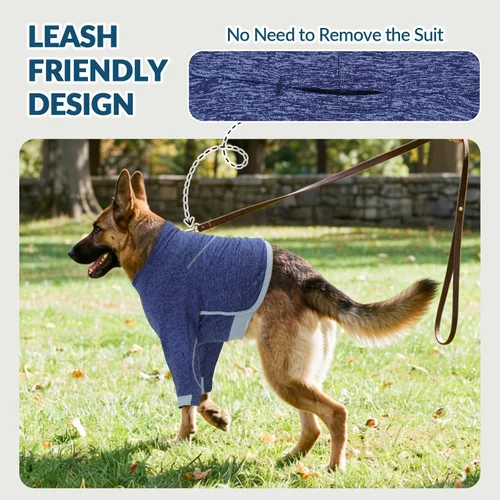 Vista 7 de ROZKITCH Funda para perro de pierna delantera para pierna delantera, protector de rodilla para evitar lamer heridas, codo, traje de recuperación