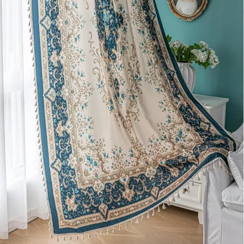 Vista 12 de Cortinas estampadas para sala de estar, artesanías populares, 54 pulgadas de largo, estilo indio, hippie, bohemio, con bolsillo para cortinero B2