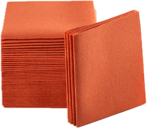 Vista 13 de Servilletas de cóctel, paquete de 100 servilletas desechables de lino de lujo como Airlaid, suaves y absorbentes, servilletas de cóctel para cocina